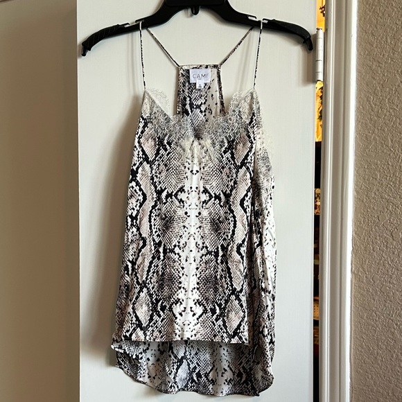 Cami NYC The Racer Charmeuse Snake Tank Top Silk - Picture 7 of 9